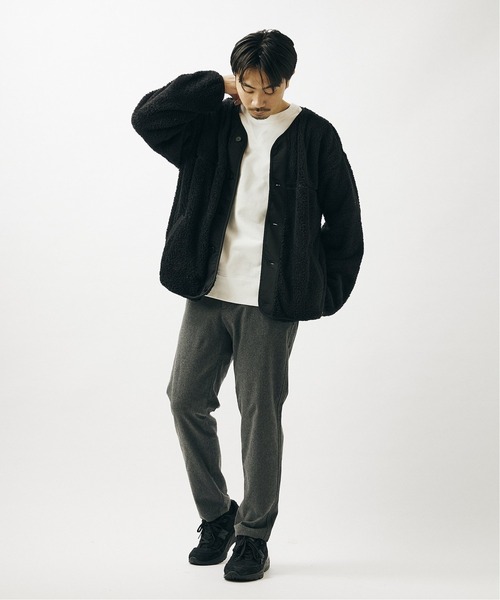 JOURNAL STANDARD（ジャーナルスタンダード）の「ボアフリース ワイド カーディガン（ブルゾン・メンズ・カーキ/ブラック/ベージュ・LARGE/MEDIUM）」の17枚目の写真