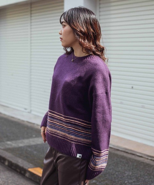 Carhartt(カーハート)の「Carhartt W DILLON SWEATER I029516(ニット/セーター・レディース・ネイビー・LARGE)」の4枚目の写真