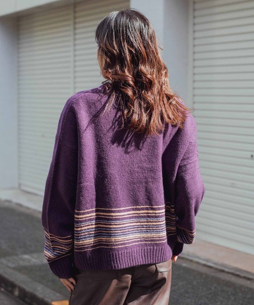 Carhartt(カーハート)の「Carhartt W DILLON SWEATER I029516(ニット/セーター・レディース・ネイビー・LARGE)」の5枚目の写真