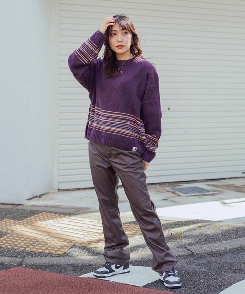 Carhartt(カーハート)の「Carhartt W DILLON SWEATER I029516(ニット/セーター・レディース・ネイビー・LARGE)」の6枚目の写真
