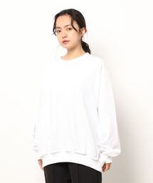 【FILA/フィラ】裏毛袖ロゴプリントスウェットクルートレーナー