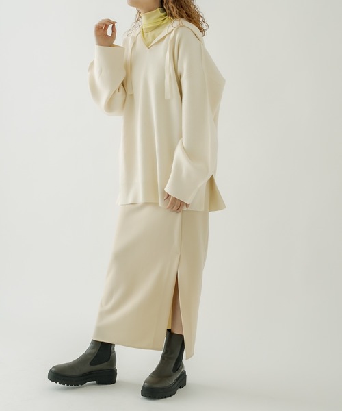 mystic（ミスティック）の「ニットパーカー（パーカー・レディース・チャコールグレー/グリーン/アイボリー・FREE）」の22枚目の写真