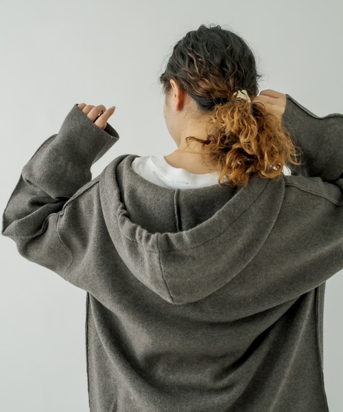 mystic（ミスティック）の「ニットパーカー（パーカー・レディース・チャコールグレー/グリーン/アイボリー・FREE）」の15枚目の写真