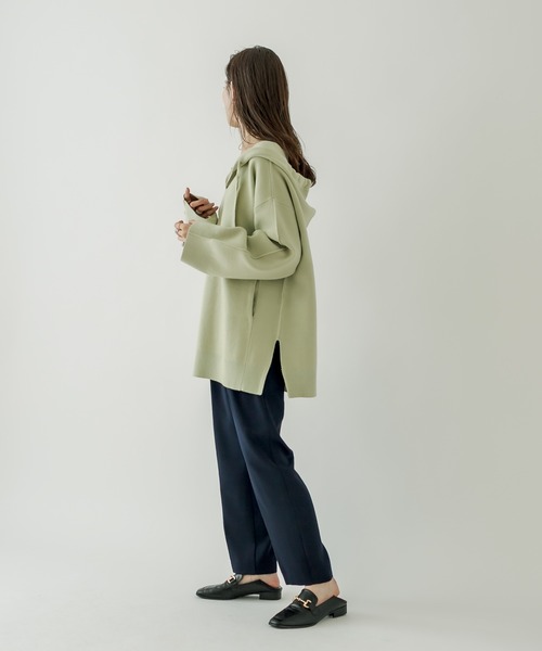 mystic（ミスティック）の「ニットパーカー（パーカー・レディース・チャコールグレー/グリーン/アイボリー・FREE）」の5枚目の写真