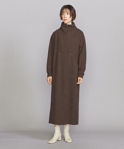 BEAUTY&YOUTH UNITED ARROWS(ビューティーアンドユースユナイテッドアローズ)の「BY スキッパー リブカットソー マキシワンピース◆(ワンピース・レディース・オフホワイト/ブラック/ブラウン・FREE)」の4枚目の写真