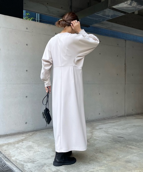 DOUDOU NEWドルマン切替ワンピース NEWドルマン切替ワンピース 異素材