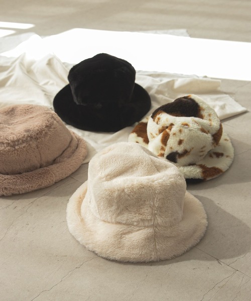 rectangle（レクタングル）の「ファーバケットハット（ハット・レディース・ブラック/ベージュ/アイボリー/ブラウン系・FREE）」の17枚目の写真