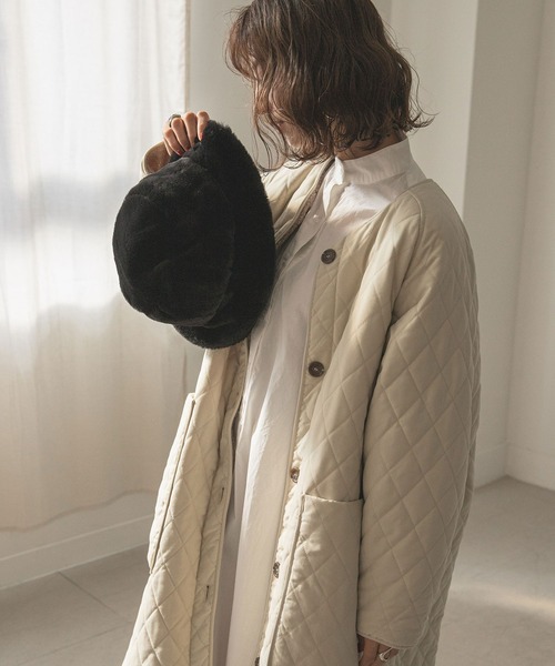 rectangle（レクタングル）の「ファーバケットハット（ハット・レディース・ブラック/ベージュ/アイボリー/ブラウン系・FREE）」の6枚目の写真