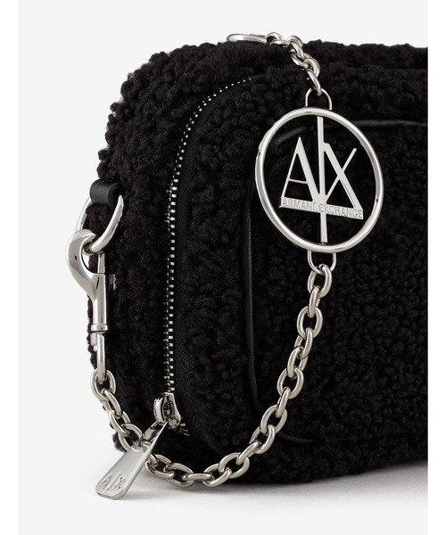 A|X Armani Exchange ボア ハンドバッグ ブラック タグ付き 【公式通販】
