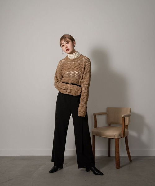Amiur（エミレ）の「crew neck low gauge knit（ニット/セーター・レディース・ベージュ/アイボリー・FREE）」の17枚目の写真