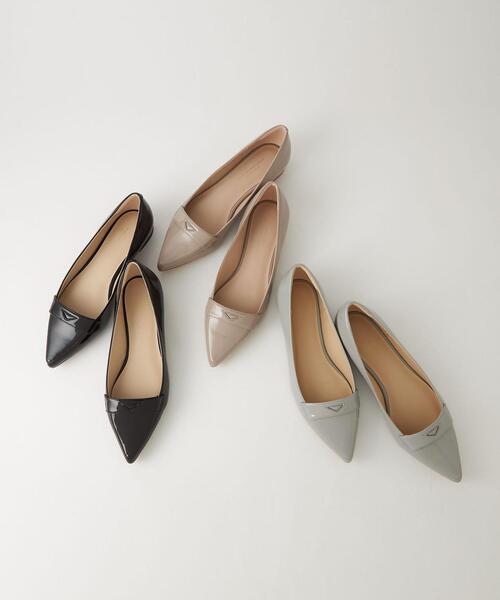 green label relaxing（グリーンレーベルリラクシング）の「ポインテッド モカ フラットシューズ(1.5cmヒール)（その他シューズ・レディース・ライトグレー/ブラック/ベージュ・22cm/22.5cm/23cm/23.5cm/24cm/24.5cm/25cm）」の17枚目の写真