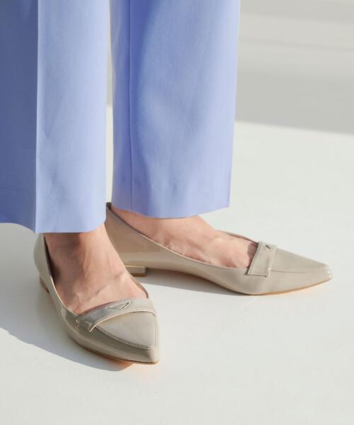 green label relaxing（グリーンレーベルリラクシング）の「ポインテッド モカ フラットシューズ(1.5cmヒール)（その他シューズ・レディース・ライトグレー/ブラック/ベージュ・22cm/22.5cm/23cm/23.5cm/24cm/24.5cm/25cm）」の3枚目の写真