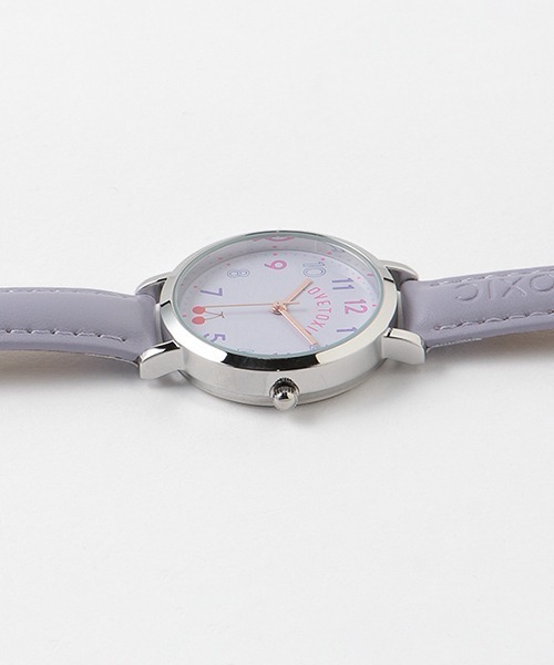LOVETOXIC（ラブトキシック）の「合皮チェリーダイヤルウォッチ（アナログ腕時計・キッズ・ブラック/ラベンダー・FREE）」の7枚目の写真