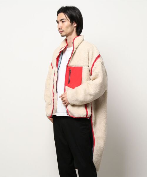 FACETASM（ファセッタズム）の「【FACETASM / ファセッタズム】HIGH-LOW FLEECE ZIPPER JACKET（ブルゾン・メンズ・ホワイト系その他・3）」の10枚目の写真