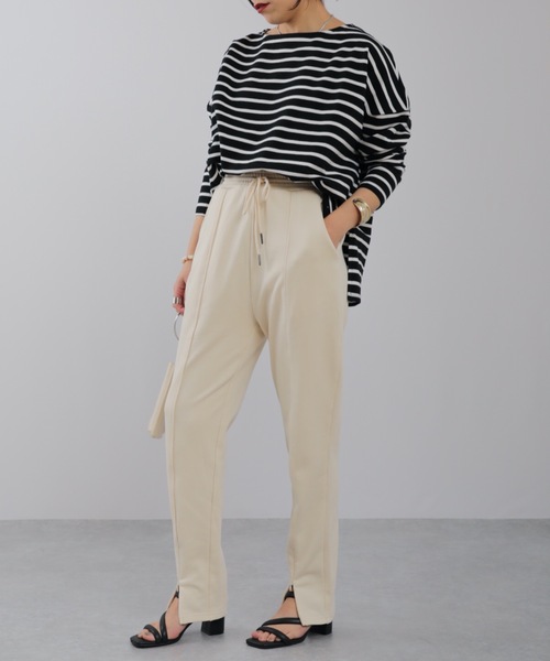 ap retro(アプレトロ)の「【apretro】スウェットジョガーパンツ / スリットジョガーパンツ/ジョグパンツ(スウェットパンツ・レディース・アイボリー/オートミール/ブラック/グレイッシュベージュ・FREE)」の15枚目の写真