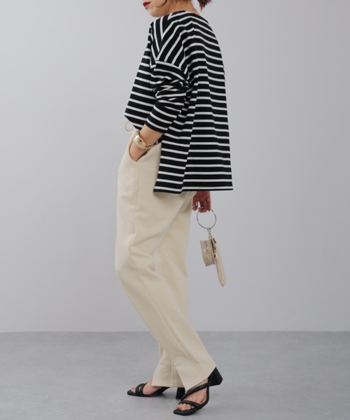 ap retro(アプレトロ)の「【apretro】スウェットジョガーパンツ / スリットジョガーパンツ/ジョグパンツ(スウェットパンツ・レディース・アイボリー/オートミール/ブラック/グレイッシュベージュ・FREE)」の16枚目の写真