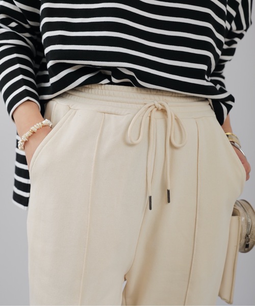 ap retro(アプレトロ)の「【apretro】スウェットジョガーパンツ / スリットジョガーパンツ/ジョグパンツ(スウェットパンツ・レディース・アイボリー/オートミール/ブラック/グレイッシュベージュ・FREE)」の12枚目の写真