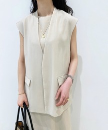 Mila Owen | ボックスシルエットノーカラーベスト(ベスト)