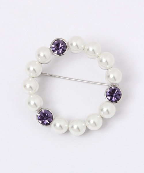 GLOBAL WORK(グローバルワーク)の「パールブローチ/260141(その他小物・レディース・ネイビー/オフホワイト/ホワイト系その他3/ホワイト・FREE)」の4枚目の写真