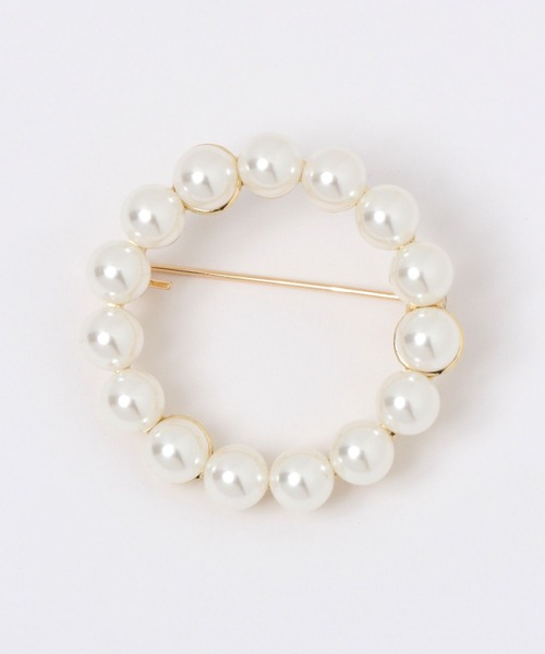GLOBAL WORK(グローバルワーク)の「パールブローチ/260141(その他小物・レディース・ネイビー/オフホワイト/ホワイト系その他3/ホワイト・FREE)」の3枚目の写真