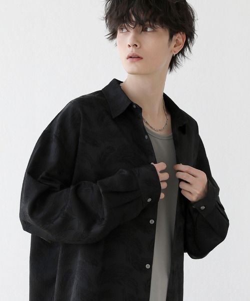 ビッグシルエットドレープリラクシング長袖シャツ（シャツ