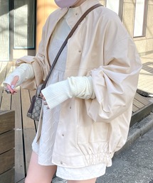 Alley by w closet | 【Alley】フェイクレザーBIGブルゾン(ブルゾン)