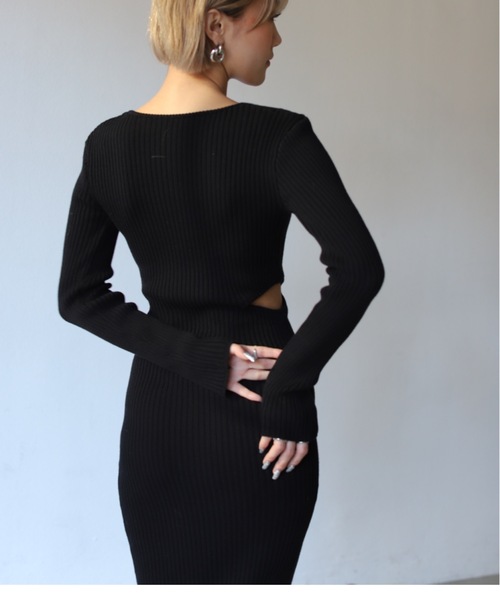 BLONDEY（ブロンディ）の「ウエストカットリブニットワンピース