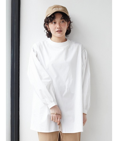 CRAFT STANDARD BOUTIQUE(クラフトスタンダードブティック)の「袖ギャザーブラウス *◆(シャツ/ブラウス・レディース・サックスブルー/オフホワイト/ブラック・FREE)」の18枚目の写真