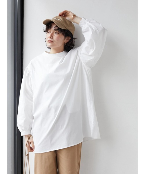 CRAFT STANDARD BOUTIQUE(クラフトスタンダードブティック)の「袖ギャザーブラウス *◆(シャツ/ブラウス・レディース・サックスブルー/オフホワイト/ブラック・FREE)」の19枚目の写真