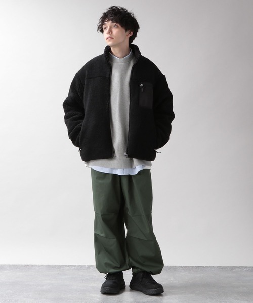 RAGEBLUE（レイジブルー）の「ウールボアスタンドブルゾン/268776（ブルゾン・メンズ・グレー系その他/ブラック/その他4・MEDIUM/LARGE）」の5枚目の写真