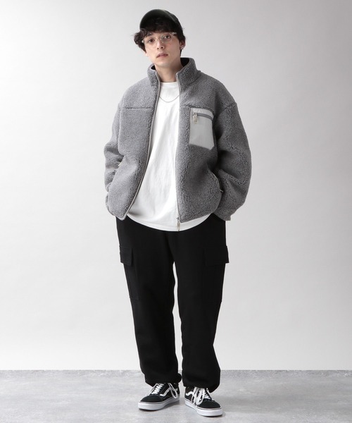 RAGEBLUE（レイジブルー）の「ウールボアスタンドブルゾン/268776（ブルゾン・メンズ・グレー系その他/ブラック/その他4・MEDIUM/LARGE）」の7枚目の写真