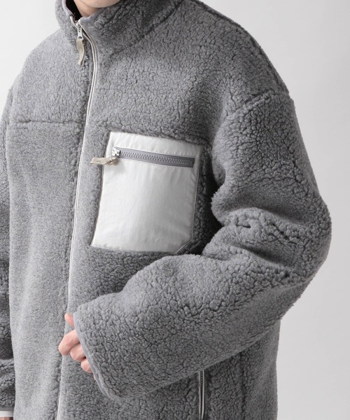 RAGEBLUE（レイジブルー）の「ウールボアスタンドブルゾン/268776（ブルゾン・メンズ・グレー系その他/ブラック/その他4・MEDIUM/LARGE）」の14枚目の写真