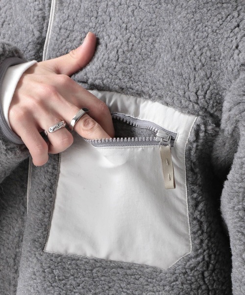 RAGEBLUE（レイジブルー）の「ウールボアスタンドブルゾン/268776（ブルゾン・メンズ・グレー系その他/ブラック/その他4・MEDIUM/LARGE）」の15枚目の写真