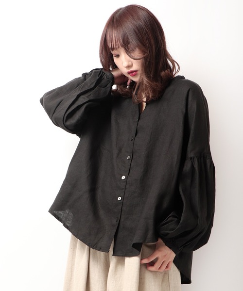 リネンパフコンパクトブラウス ME COUTURE（ミークチュール）の「リネンパフコンパクトブラウス