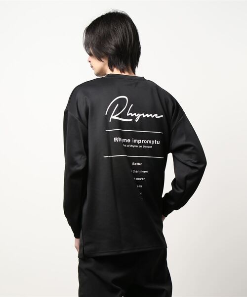 GGD(ジージーディー)の「ビック トレーナー バックプリント レインボー 刺繍 ビックシルエット ストレッチ(スウェット・メンズ・ブラック/ホワイト/チャコールグレー・M/L/LL)」の4枚目の写真