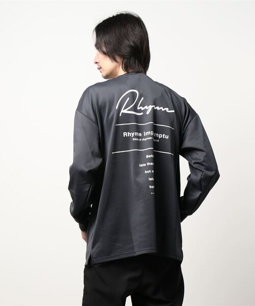 GGD(ジージーディー)の「ビック トレーナー バックプリント レインボー 刺繍 ビックシルエット ストレッチ(スウェット・メンズ・ブラック/ホワイト/チャコールグレー・M/L/LL)」の6枚目の写真