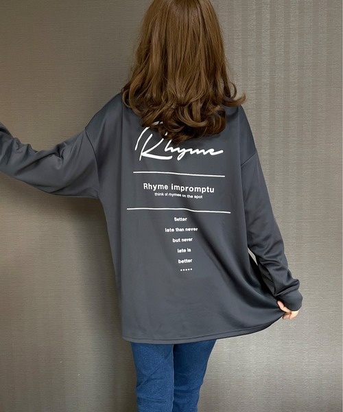 GGD(ジージーディー)の「ビック トレーナー バックプリント レインボー 刺繍 ビックシルエット ストレッチ(スウェット・メンズ・ブラック/ホワイト/チャコールグレー・M/L/LL)」の18枚目の写真