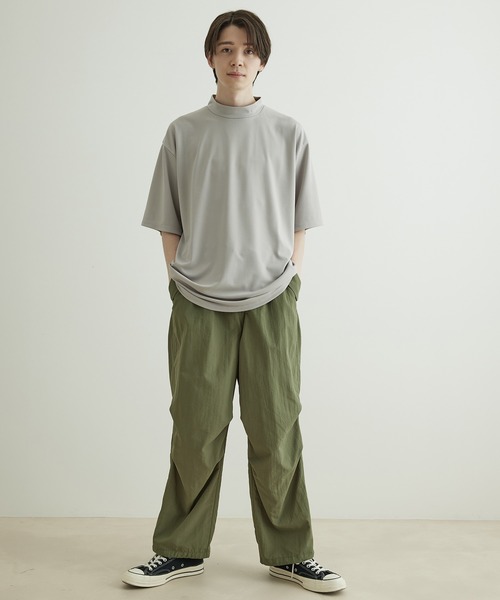 JUNRED（ジュンレッド）の「【トレンド・シャカパン】ニータックパラシュートパンツ（カーゴパンツ・メンズ・ブラック/カーキ・S/M/L）」の5枚目の写真