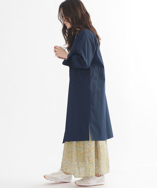 BEAMS HEART（ビームスハート）の「BEAMS HEART / ノーカラー ドロスト ワンピース（ワンピース・レディース・ベージュ/オリーブ/ネイビー/ホワイト系その他5・FREE）」の19枚目の写真