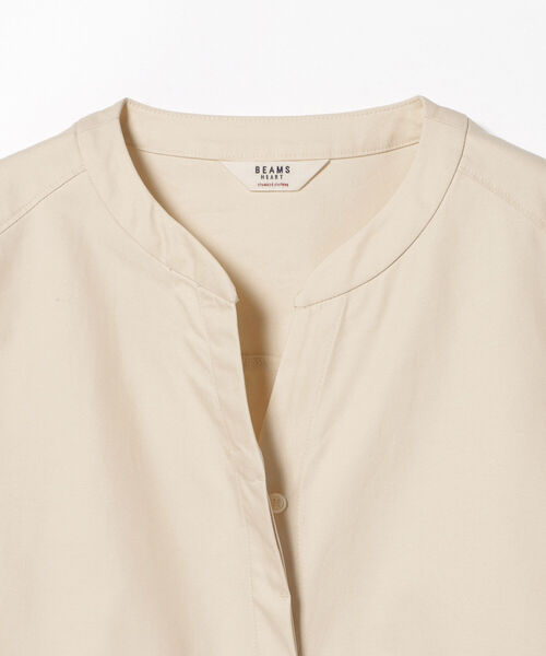 BEAMS HEART（ビームスハート）の「BEAMS HEART / ノーカラー ドロスト ワンピース（ワンピース・レディース・ベージュ/オリーブ/ネイビー/ホワイト系その他5・FREE）」の22枚目の写真
