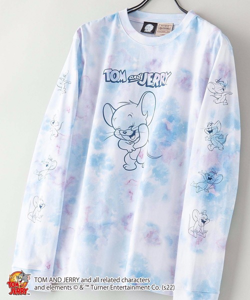 Tom＆Jerry（トムアンドジェリー）の「【OUTDOOR PRODUCTS】【TOM AND JERRY /トムとジェリー】袖プリント ロンT（Tシャツ/カットソー・メンズ・レッド/ホワイト/グリーン系その他/ベージュ/ダークグリーン/ブルー・LARGE/X-LARGE/MEDIUM）」の5枚目の写真