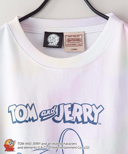 Tom＆Jerry（トムアンドジェリー）の「【OUTDOOR PRODUCTS】【TOM AND JERRY /トムとジェリー】袖プリント ロンT（Tシャツ/カットソー・メンズ・レッド/ホワイト/グリーン系その他/ベージュ/ダークグリーン/ブルー・LARGE/X-LARGE/MEDIUM）」の14枚目の写真