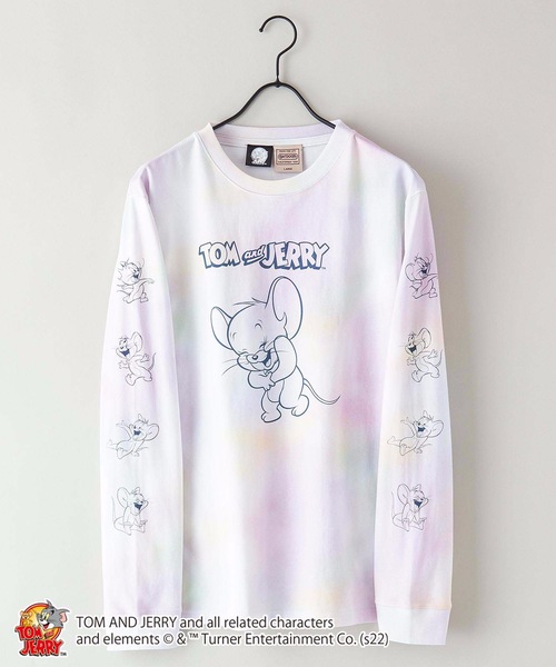 Tom＆Jerry（トムアンドジェリー）の「【OUTDOOR PRODUCTS】【TOM AND JERRY /トムとジェリー】袖プリント ロンT（Tシャツ/カットソー・メンズ・レッド/ホワイト/グリーン系その他/ベージュ/ダークグリーン/ブルー・LARGE/X-LARGE/MEDIUM）」の12枚目の写真