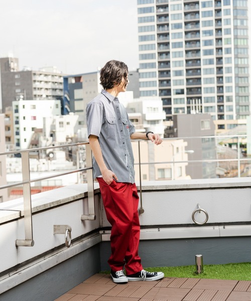 Dickies(ディッキーズ)の「Dickies ディッキーズ ヒッコリーストライプワークシャツ(シャツ/ブラウス・メンズ・アイボリー/ネイビー・M/L/XL)」の7枚目の写真