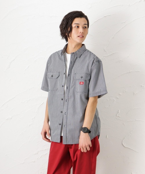 Dickies(ディッキーズ)の「Dickies ディッキーズ ヒッコリーストライプワークシャツ(シャツ/ブラウス・メンズ・アイボリー/ネイビー・M/L/XL)」の11枚目の写真