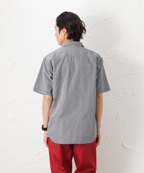 Dickies(ディッキーズ)の「Dickies ディッキーズ ヒッコリーストライプワークシャツ(シャツ/ブラウス・メンズ・アイボリー/ネイビー・M/L/XL)」の16枚目の写真