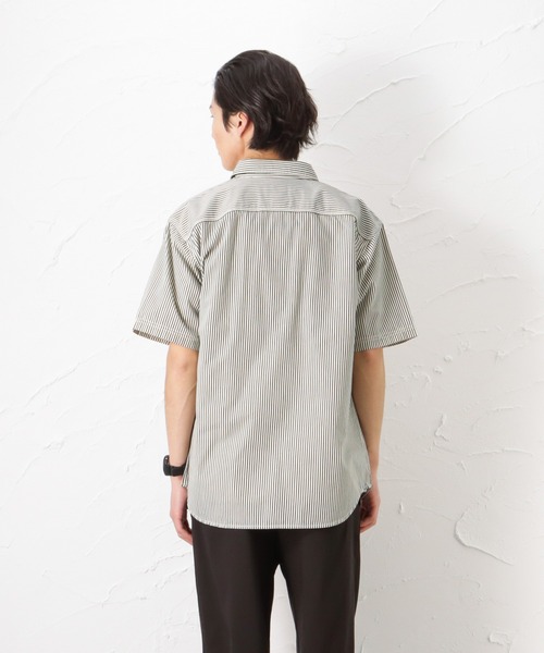 Dickies(ディッキーズ)の「Dickies ディッキーズ ヒッコリーストライプワークシャツ(シャツ/ブラウス・メンズ・アイボリー/ネイビー・M/L/XL)」の22枚目の写真