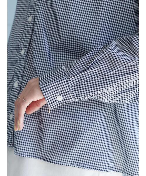 CRAFT STANDARD BOUTIQUE(クラフトスタンダードブティック)の「スキッパーバックギャザーブラウス *(シャツ/ブラウス・レディース・ブルー系その他6/ブルー系その他4/チェック・M/L)」の19枚目の写真