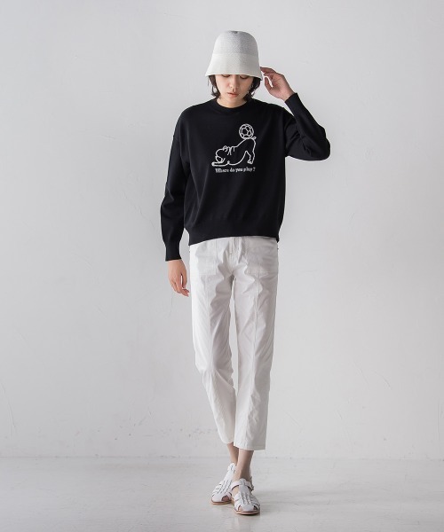 MAYSON GREY(メイソングレイ)の「【socolla】カラーテーパードパンツ≪洗濯機で洗える≫(スラックス・レディース・オフホワイト/オレンジ/イエロー・M/S)」の5枚目の写真