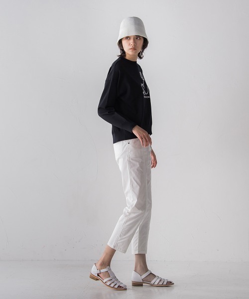MAYSON GREY(メイソングレイ)の「【socolla】カラーテーパードパンツ≪洗濯機で洗える≫(スラックス・レディース・オフホワイト/オレンジ/イエロー・M/S)」の6枚目の写真